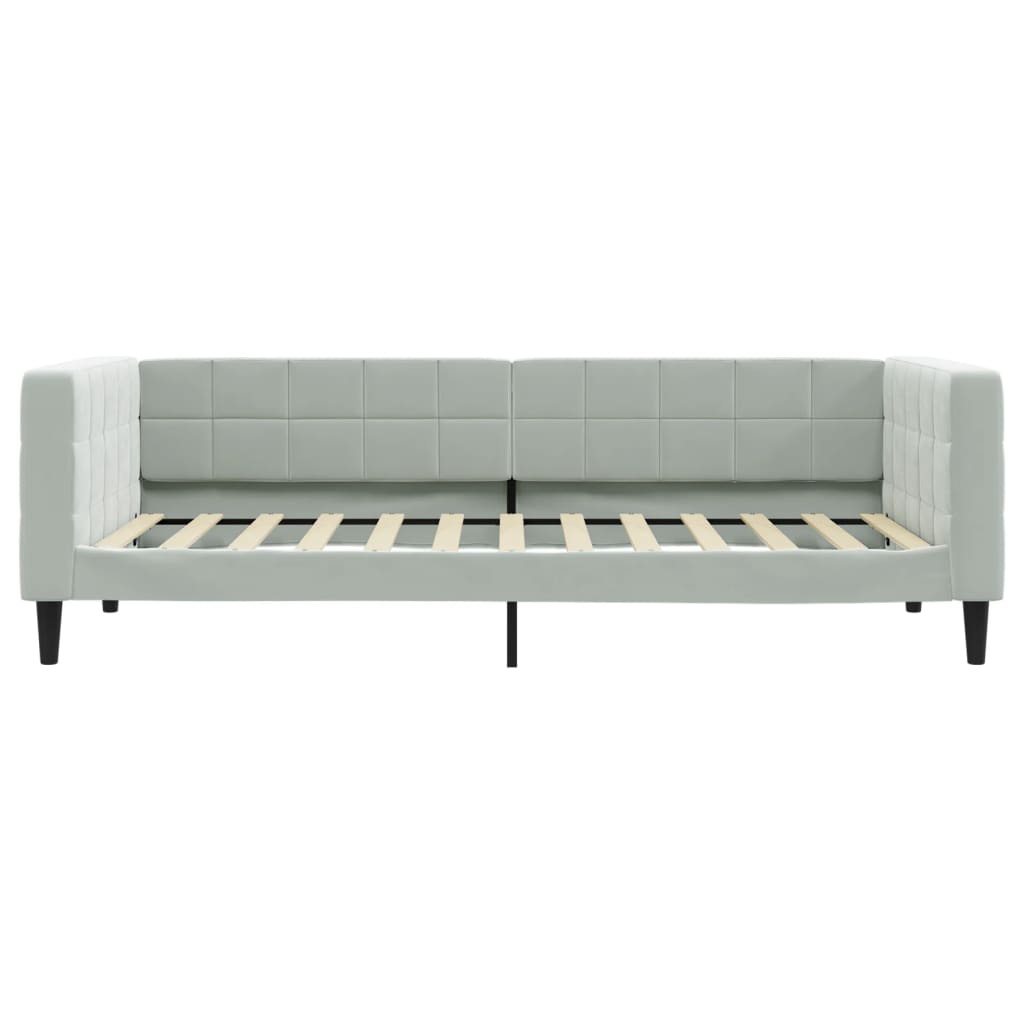 vidaXL Slaapbank Fluweel Lichtgrijs 90x200 cm | -48% Korting