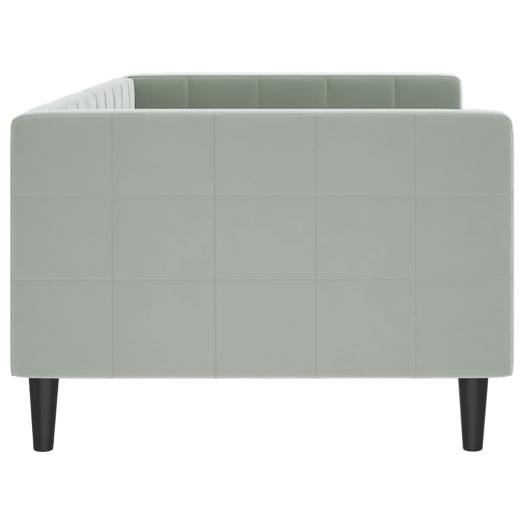 vidaXL Slaapbank Fluweel Lichtgrijs 90x200 cm | -48% Korting