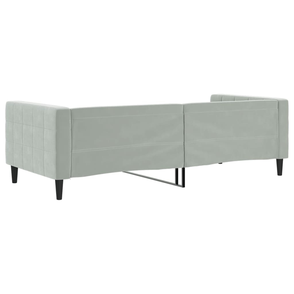 vidaXL Slaapbank Fluweel Lichtgrijs 90x200 cm | -48% Korting