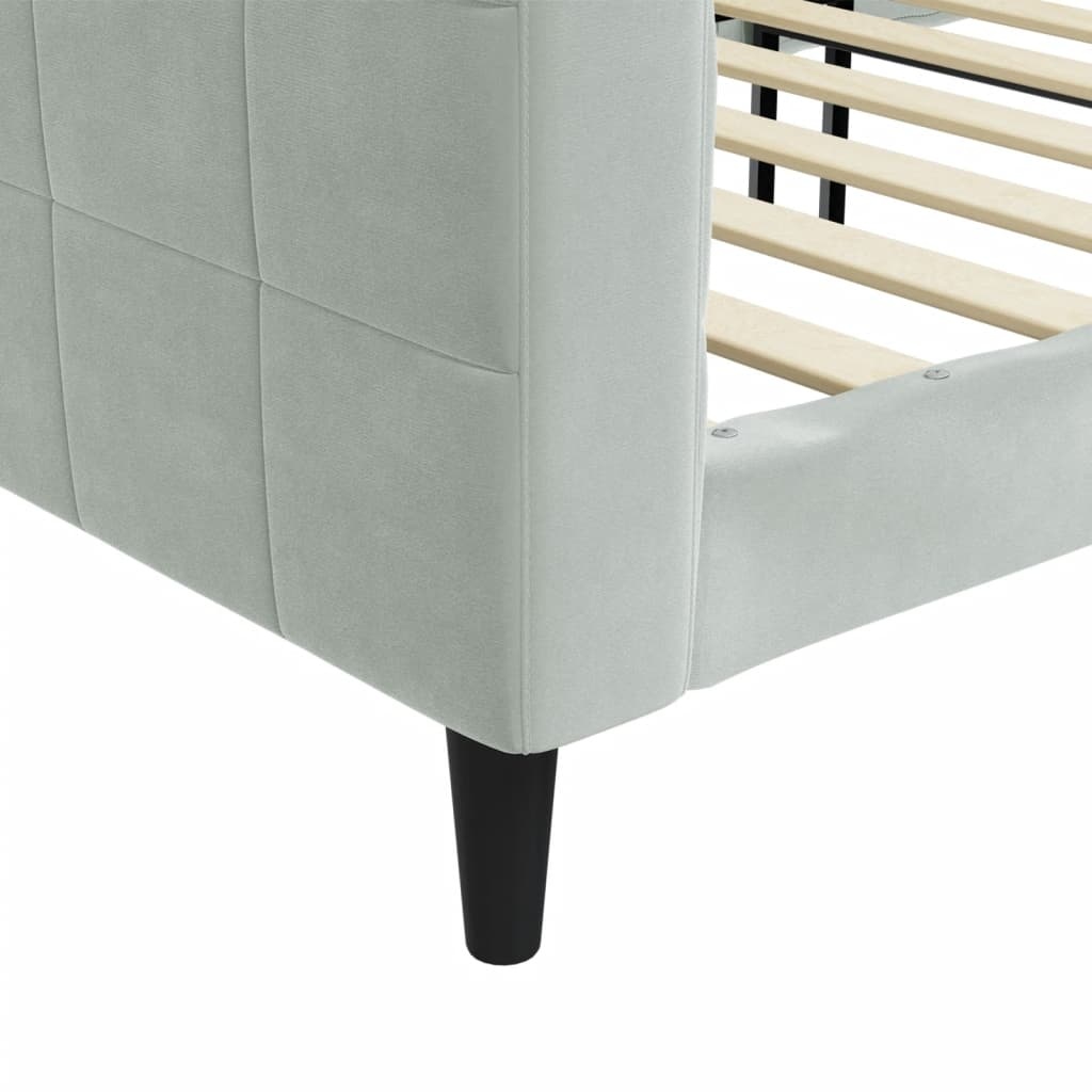vidaXL Slaapbank Fluweel Lichtgrijs 90x200 cm | -48% Korting