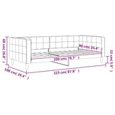vidaXL Slaapbank Fluweel Lichtgrijs 90x200 cm | -48% Korting