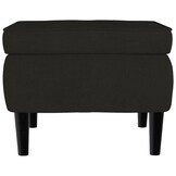 VidaXL Kruk Fluweel Zwart - 74% Korting!