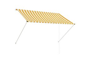 VidaXL Uittrekbare Luifel Geel/Wit (200x150cm) - 40% Korting!