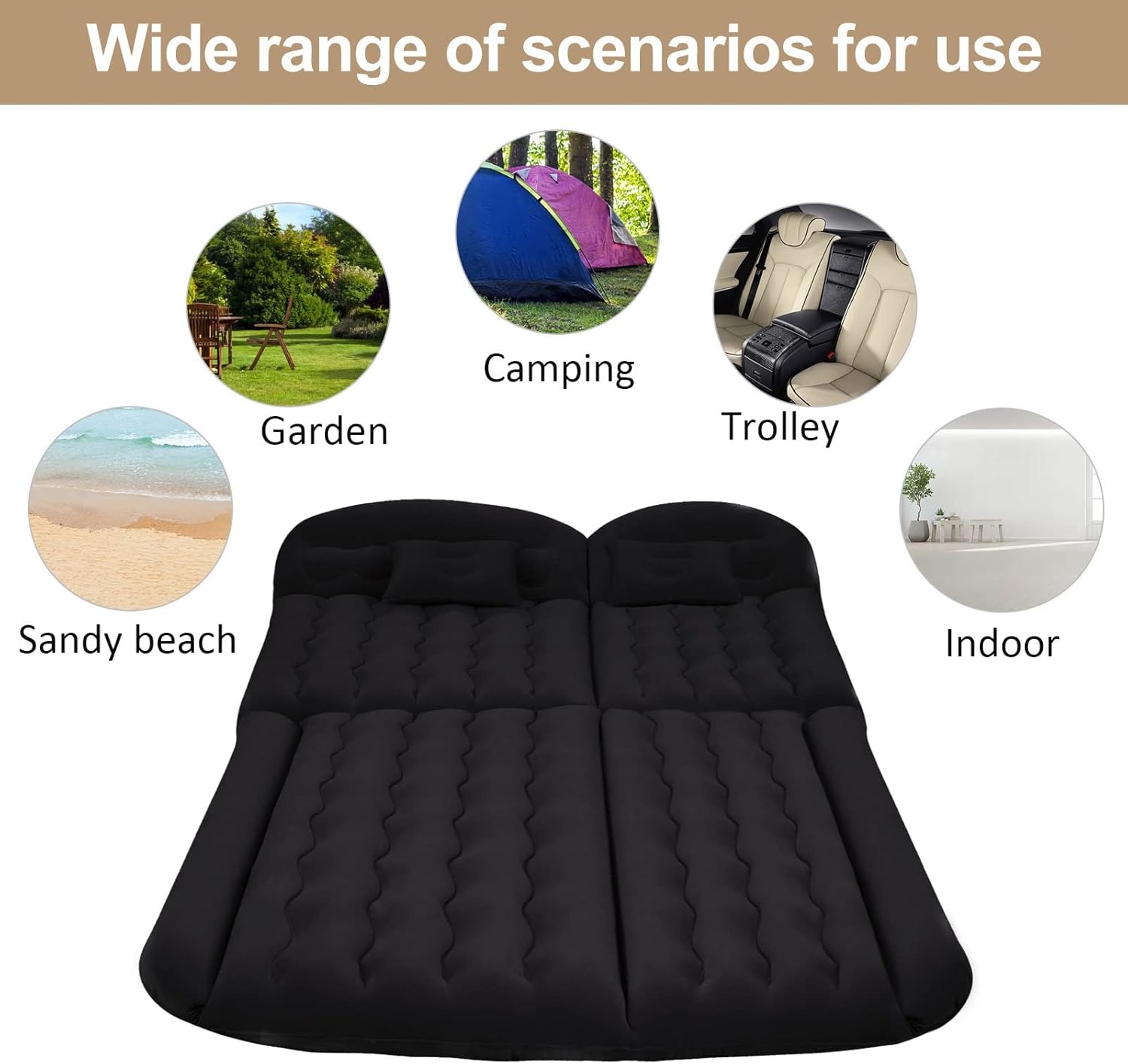 Luchtmatras SUV Achterbank - 40% Korting - Zwart