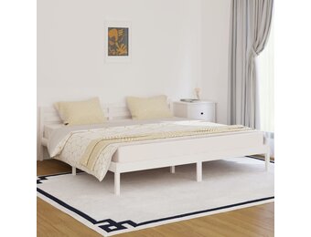 VidaXL Bedframe Grenenhout Wit 200x200 cm - Nu met 66% Korting!