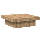 vidaXL Salontafel Artisanaal Eiken 90x90cm - 58% Korting!