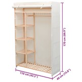 vidaXL Kledingkast - 54% Korting! - Stof & Grenenhout