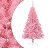 Roze Halve Kunstkerstboom 120 cm - 74% Korting