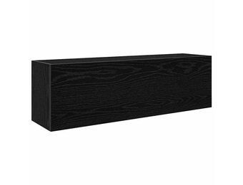 Zwarte Badkamerwandkast 100cm - Bewerk Hout