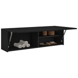 Zwarte Badkamerwandkast 100cm - Bewerk Hout