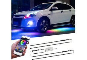 LED Auto Ondervloerlampen 119/89cm - 16M Kleuren - 66% Korting