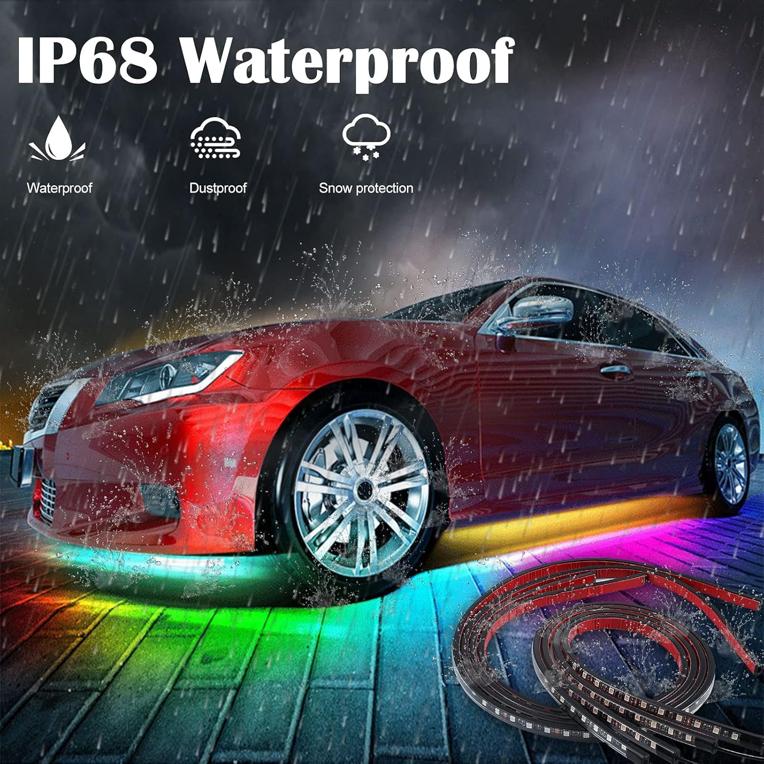 LED Auto Ondervloerlamp 50% Korting | 16 Miljoen Kleuren