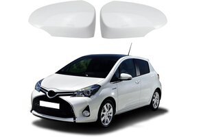 Zijspiegelkappen Wit Kunststof voor Toyota Yaris 2012-2019 | -45%
