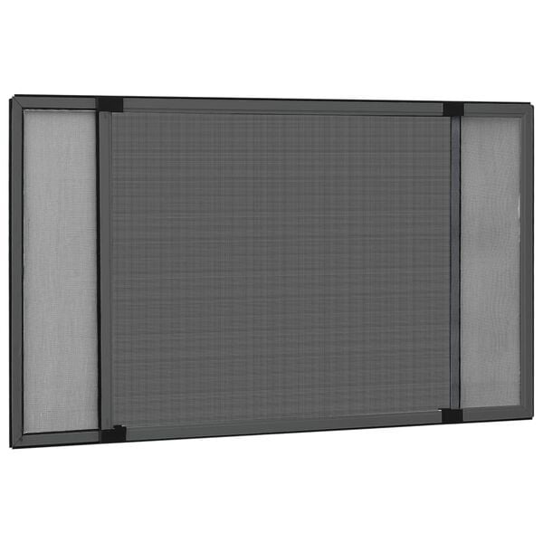 vidaXL Uitschuifbare Raamhor (100-193)x75 cm Antraciet - 72% Korting