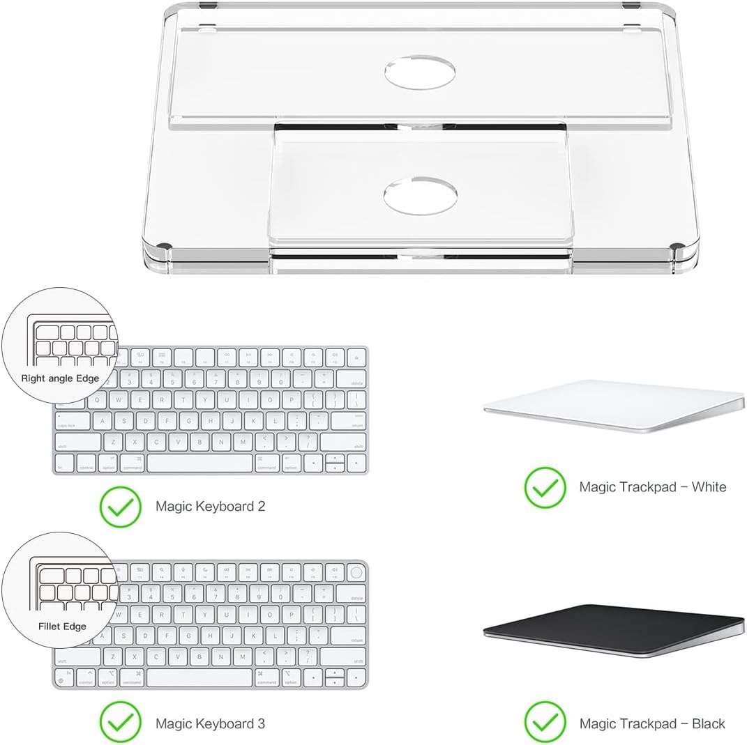 Ergonomische Acryl Toetsenbord & Touchpad Houder - 36% Korting