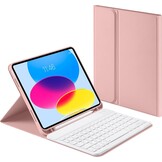 Roze QWERTZ Toetsenbord Case met Penhouder voor iPad 10e Gen (10.9")