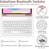 Roze QWERTZ Toetsenbord Case met Penhouder voor iPad 10e Gen (10.9")