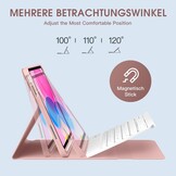 Roze QWERTZ Toetsenbord Case met Penhouder voor iPad 10e Gen (10.9")
