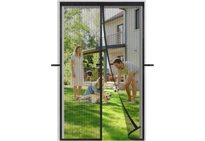 Magnetische Vliegendeur 90x200 cm Zwart - 43% Korting