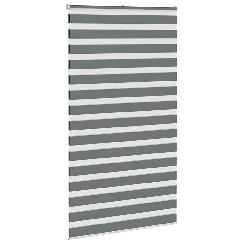 vidaXL Zebra rolgordijn Donkergrijs - 135x200 cm - 72% Korting