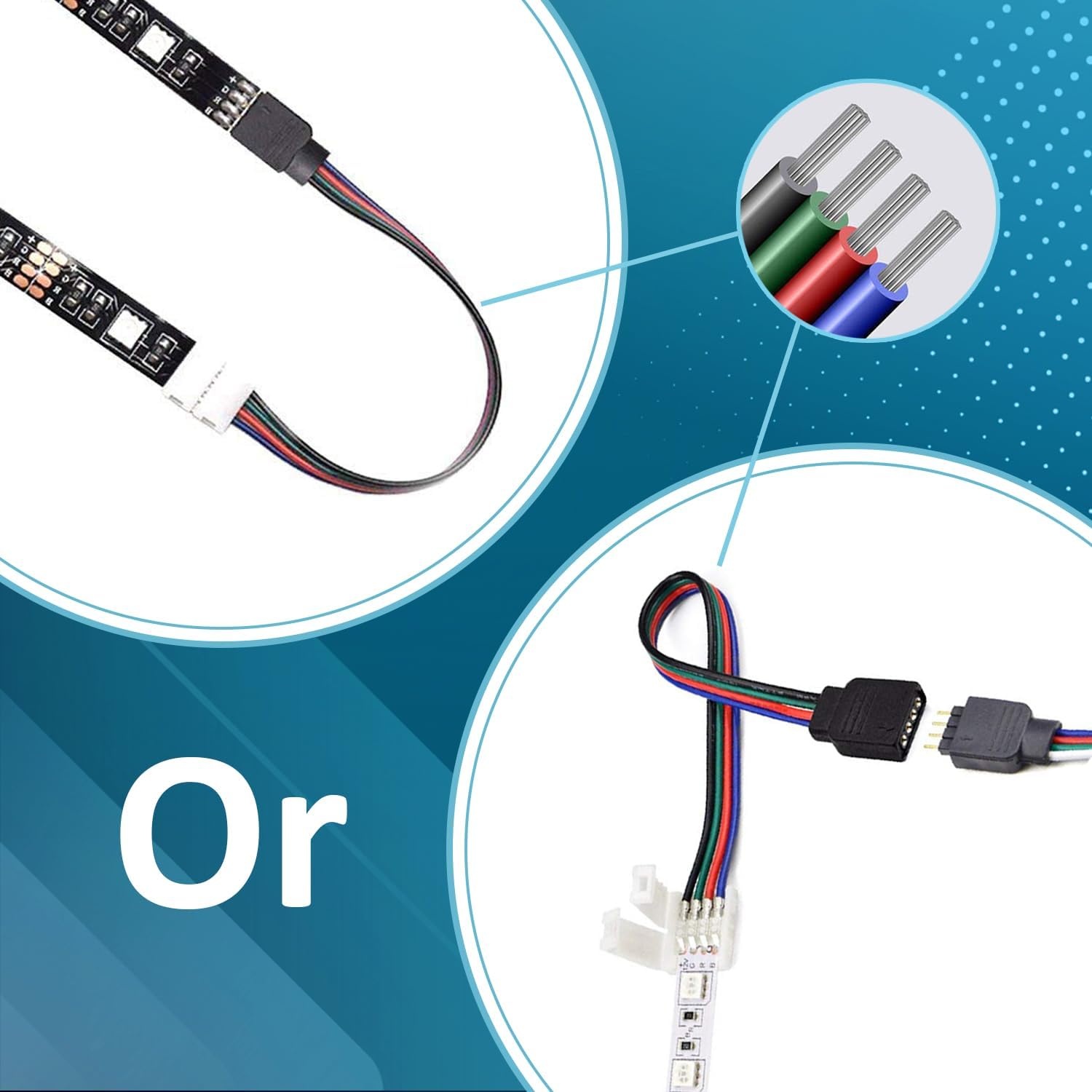 LED Strip Connector Set 37-delig 10mm RGB 5050 - Soldeervrij