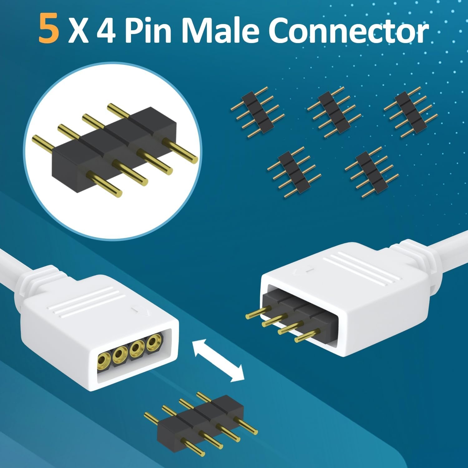 LED Strip Connector Set 37-delig 10mm RGB 5050 - Soldeervrij