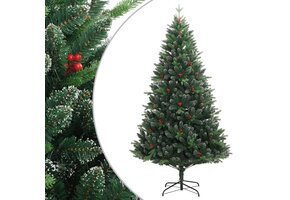 48% Korting: Kunstkerstboom 150cm met Rode Bessen - Nieuw!
