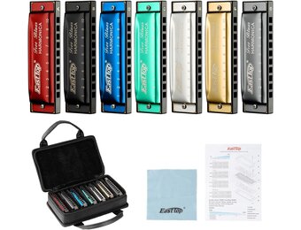 Blues Harmonica Set 7-delig - Beginners & Gevorderden (41% Korting!)
