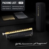 Chromatische Mondharmonica C Zwart - 52% Korting