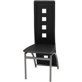 vidaXL Eetkamerstoelen Kunstleer Zwart (43% Korting!)