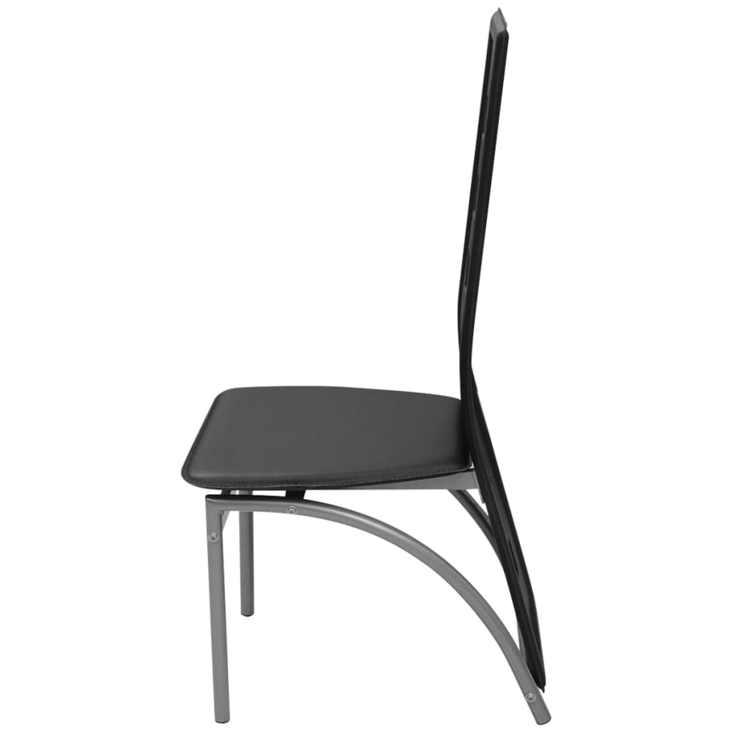 vidaXL Eetkamerstoelen Kunstleer Zwart (43% Korting!)