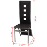 vidaXL Eetkamerstoelen Kunstleer Zwart (43% Korting!)