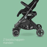 Maxi-Cosi Lara2 Kinderwagen, 0-4 jaar, 0-22 kg, Baby Wandelwagen, Lichte & Compacte Kinderwagen, 3 Ligstanden, Vlakke Ligstand, Automatisch Inklapbaar, Schouderriem, Essential Black