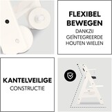 hauck Beta+, White - Meegroeiende Houten Kinderstoel Set Met Wielen En Zitkussen Vanaf 6 Maanden Tot 90 kg Inclusief Groot Eetblad Veiligheidsbeugel 5 Punt Gordel En Kruisriem