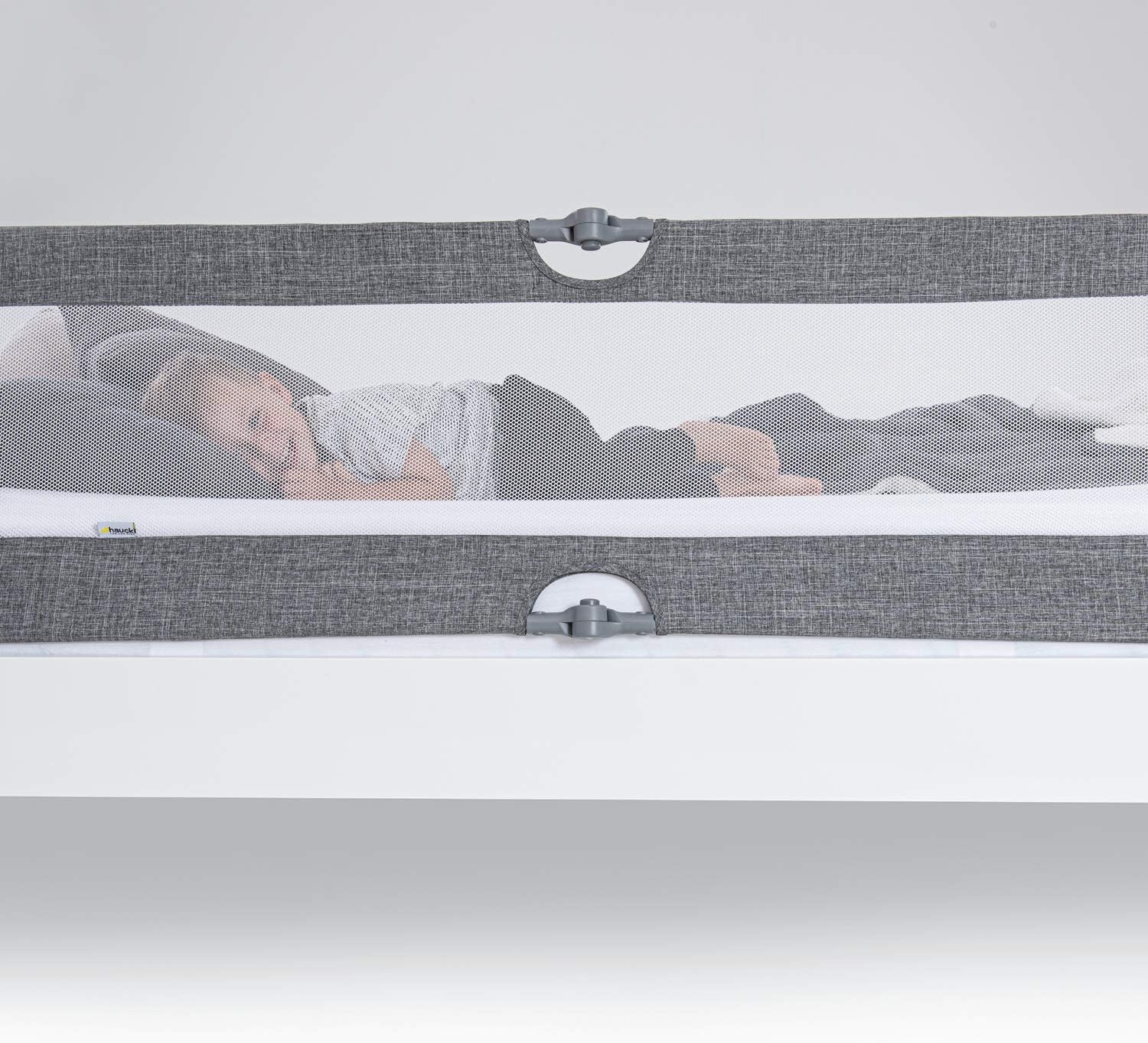 Hauck Sleep N Safe Plus XL bedhek voor peuter, 150 x 50, inklapbaar bedhek voor op reis - grijs