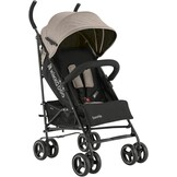 Kikkaboo kinderwagen, stalen frame, mand, afneembare voorwielen, kleuren: bruin