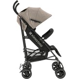 Kikkaboo kinderwagen, stalen frame, mand, afneembare voorwielen, kleuren: bruin