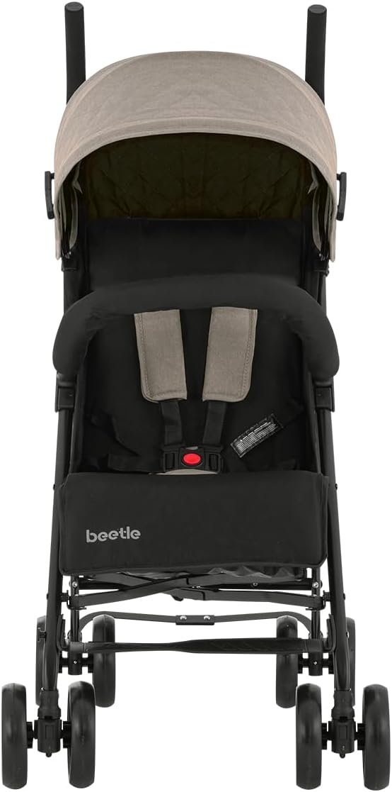 Kikkaboo kinderwagen, stalen frame, mand, afneembare voorwielen, kleuren: bruin