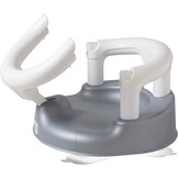 Rotho Babydesign Badzitje, met scharnierende ring en kinderveiligheidsslot, 7-16 maanden, tot 13 kg, BPA-, 35 x 31,3 x 22 cm, parelzilver/wit