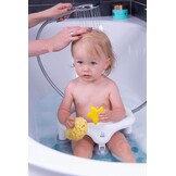Rotho Babydesign Badzitje, met scharnierende ring en kinderveiligheidsslot, 7-16 maanden, tot 13 kg, BPA-, 35 x 31,3 x 22 cm, parelzilver/wit