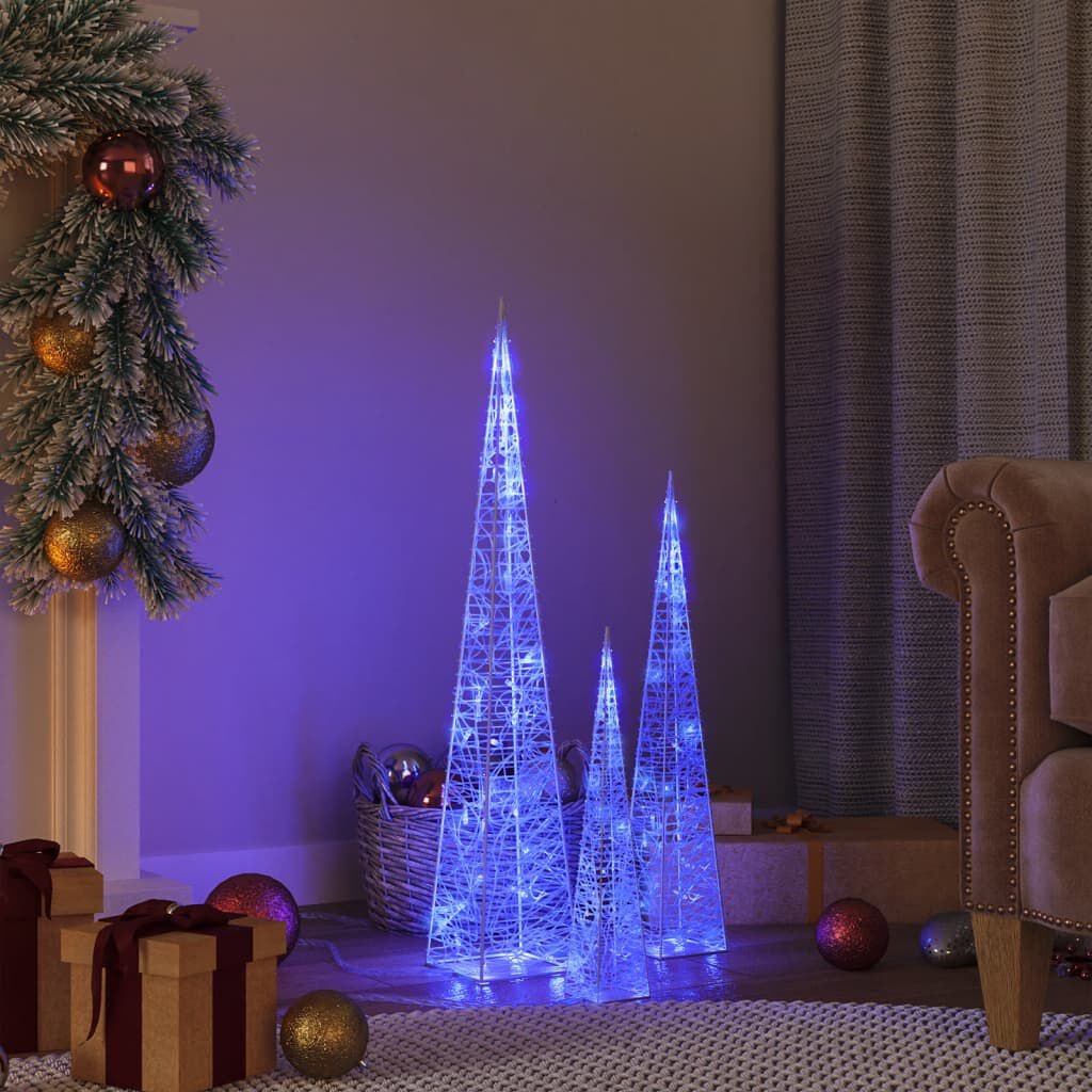 vidaXL LED Lichtkegelset Acryl Blauw - 82% Korting!