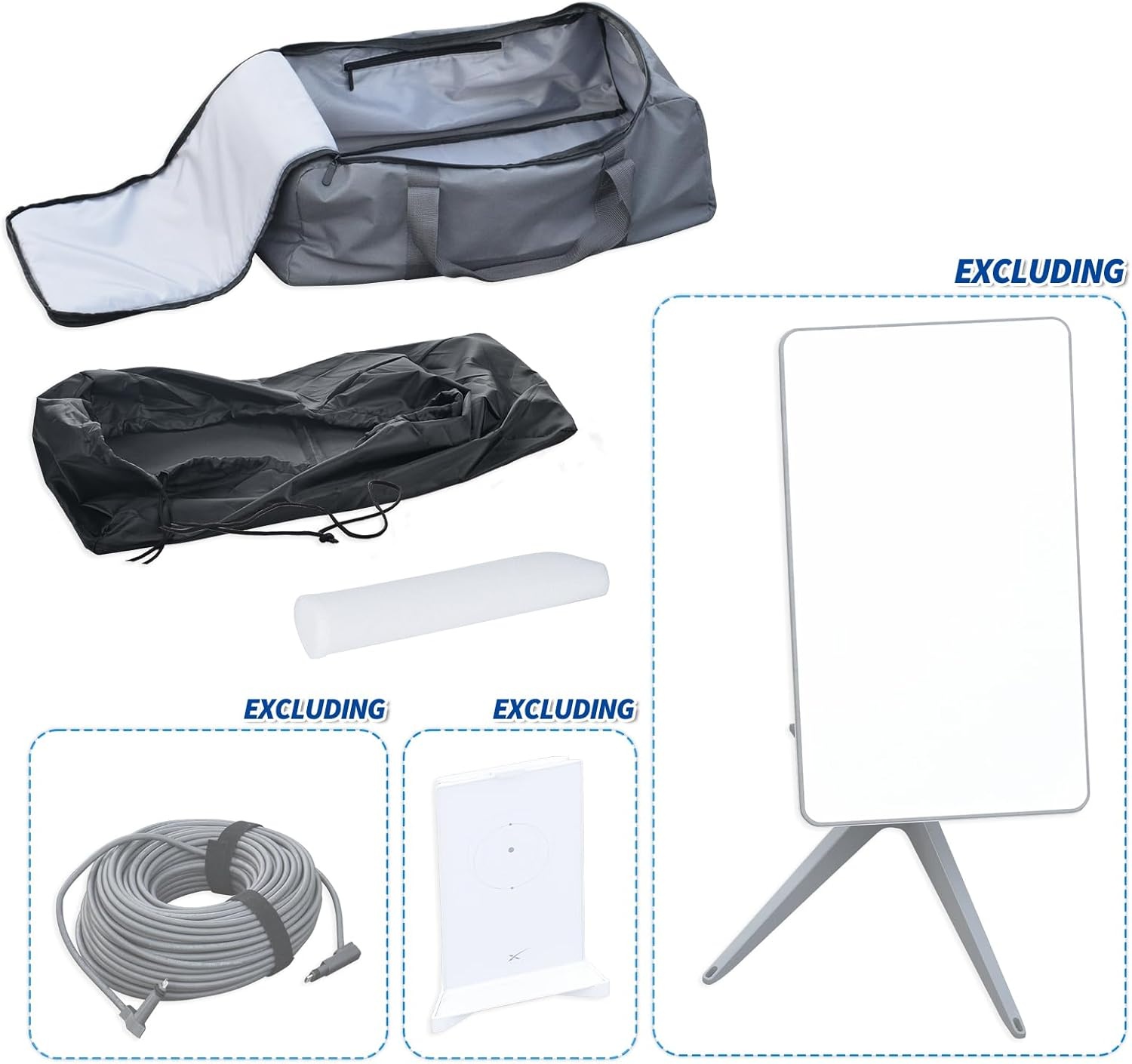 Opbergtas Starlink V2 Kit | Ruime opslag voor antenne, router & kabels | Schokabsorberend | Gewatteerde handvatten | Zwart