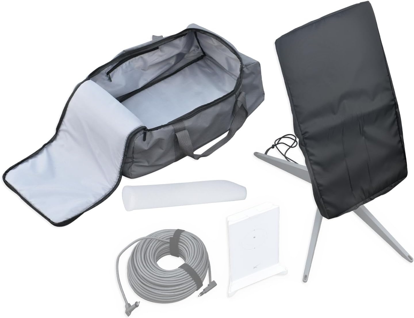 Opbergtas Starlink V2 Kit | Ruime opslag voor antenne, router & kabels | Schokabsorberend | Gewatteerde handvatten | Zwart