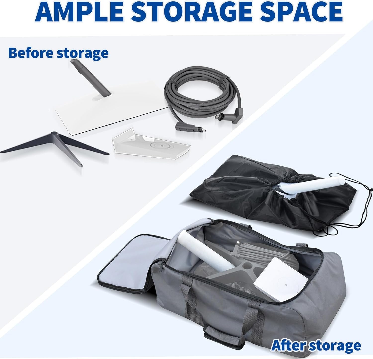 Opbergtas Starlink V2 Kit | Ruime opslag voor antenne, router & kabels | Schokabsorberend | Gewatteerde handvatten | Zwart
