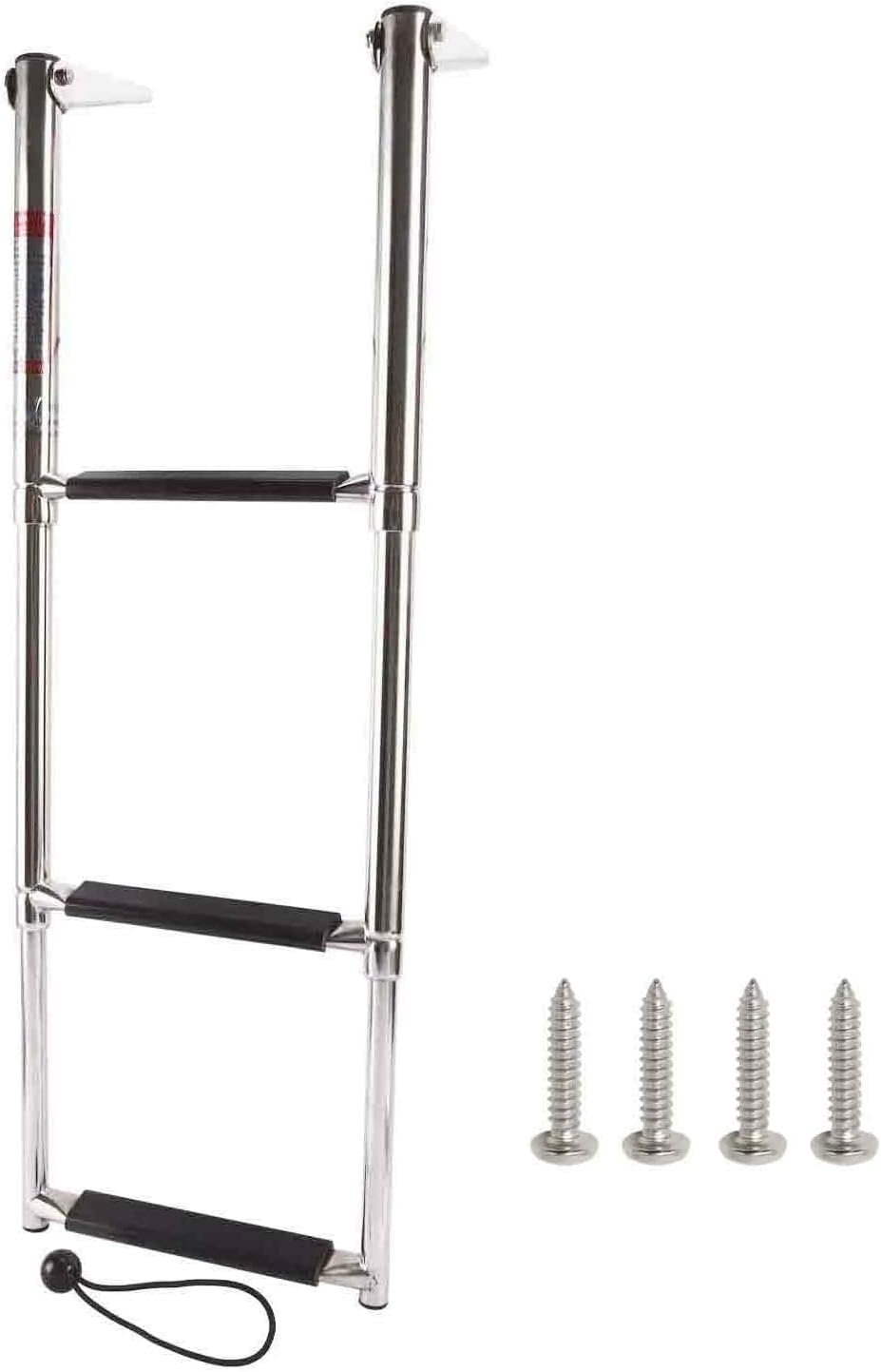 FreeTec Roestvrijstalen bootladder, antislip, telescopische badladder, zwembadladder