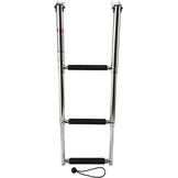 FreeTec Roestvrijstalen bootladder, antislip, telescopische badladder, zwembadladder