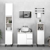 vidaXL Badkamerkast 65x33x60 cm bewerkt hout wit
