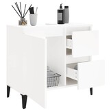 vidaXL Badkamerkast 65x33x60 cm bewerkt hout wit