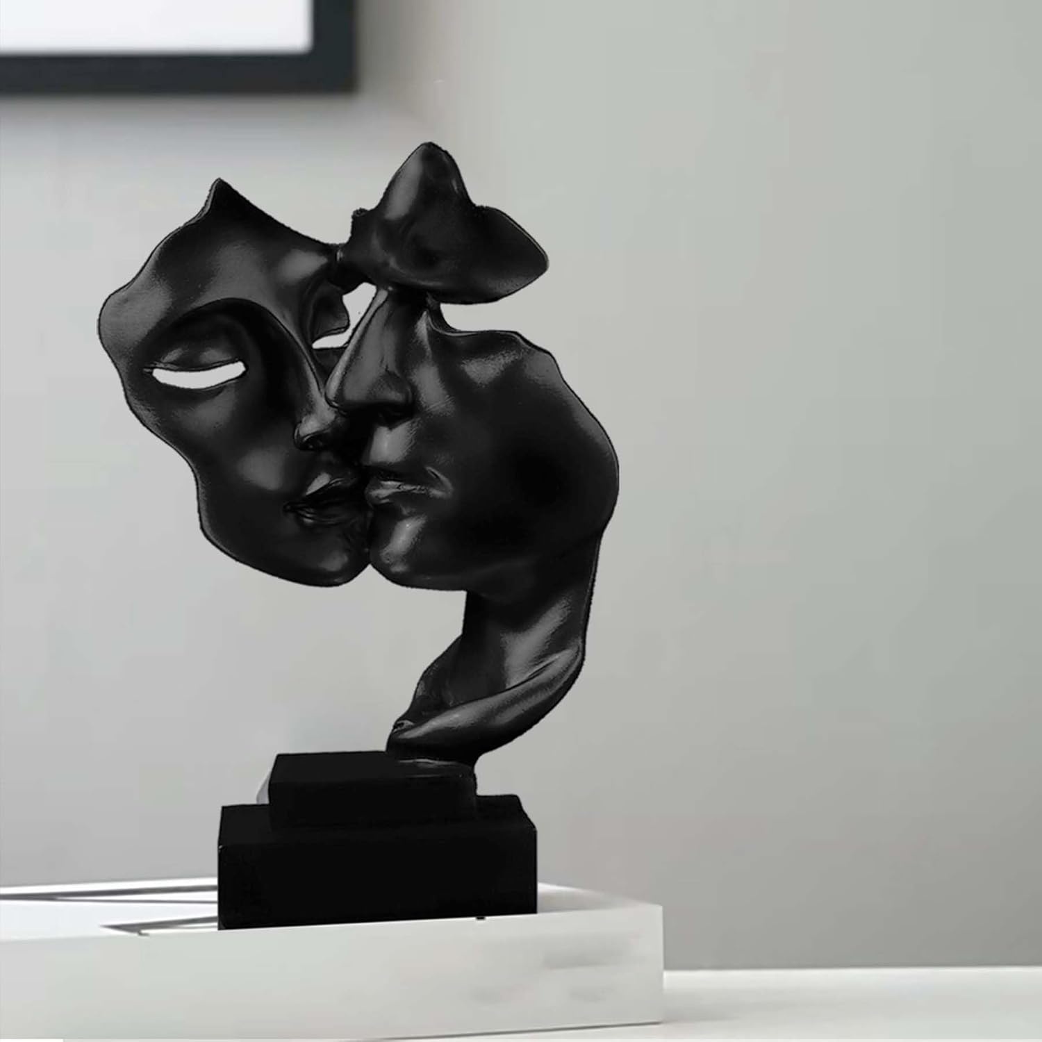 Sculptuur, decoratie voor woonkamer, moderne harssculptuur, stabiele plaatsing, geschikt voor het decoreren van woonkamer, bar, kamer, kantoor