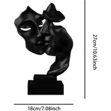 Sculptuur, decoratie voor woonkamer, moderne harssculptuur, stabiele plaatsing, geschikt voor het decoreren van woonkamer, bar, kamer, kantoor